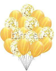 Облако из воздушных шаров с Желтыми Агатами №2