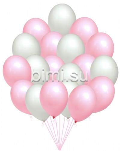Облако из воздушных шаров &quot;Розово-белые&quot;