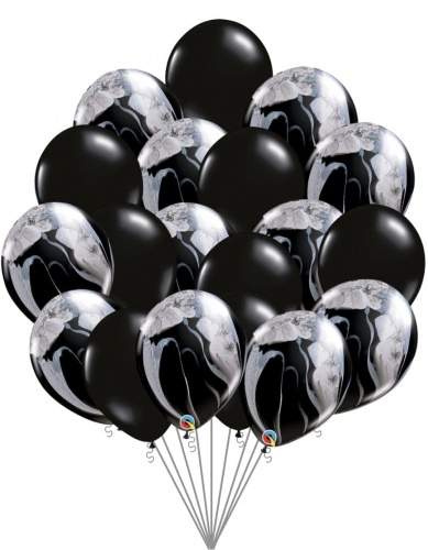 Облако из воздушных шаров с Черными Агатами №1