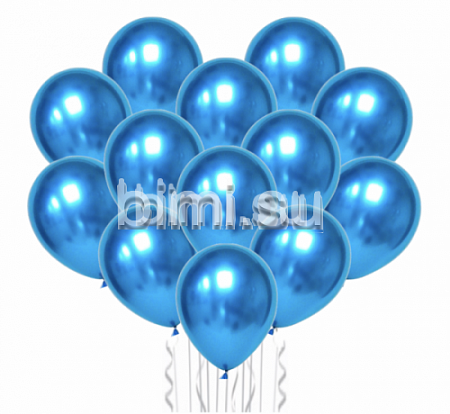 Облако из воздушных шаров ХРОМ Синий
