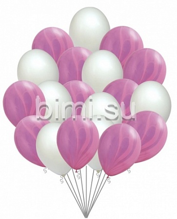 Облако из воздушных шаров с Фиолетовыми Агатами №1
